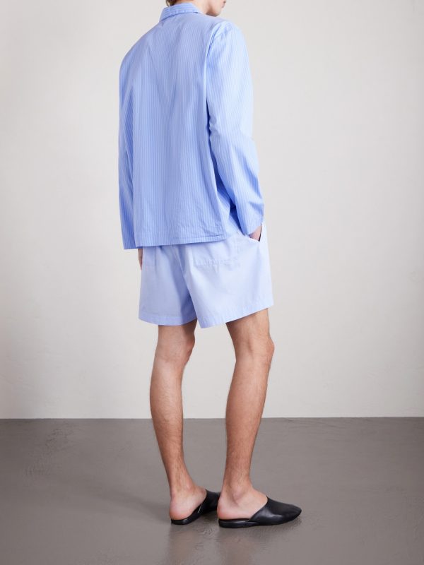Straight-Leg Organic Cotton-Poplin Shorts - BK