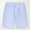 Straight-Leg Organic Cotton-Poplin Shorts