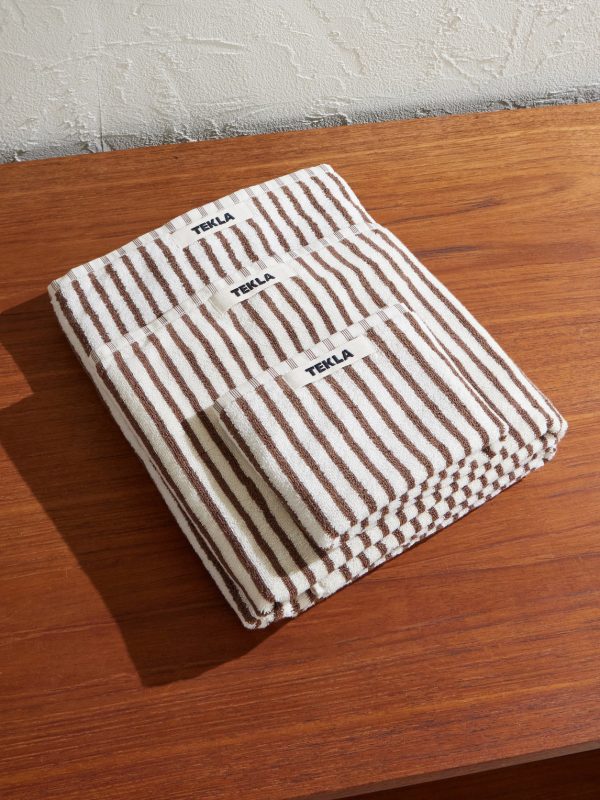 Set-of-Three Logo-Appliquéd Striped Organic Cotton-Terry Towels Set-of-Three Logo-Appliquéd Striped Organic Cotton-Terry Towels