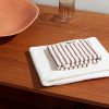 Set-of-Three Logo-Appliquéd Striped Organic Cotton-Terry Towels - OU Set-of-Three Logo-Appliquéd Striped Organic Cotton-Terry Towels - OU