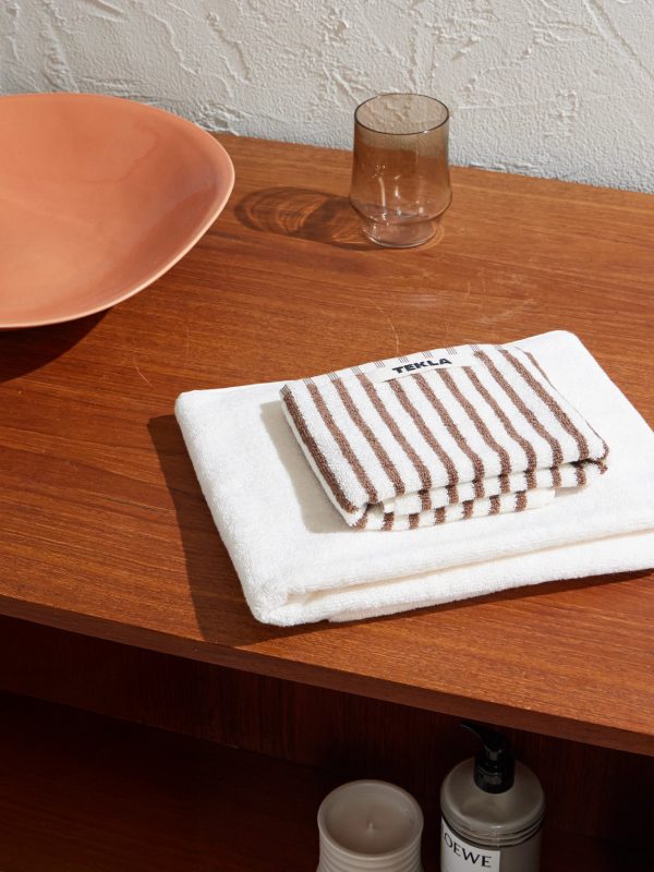 Set-of-Three Logo-Appliquéd Striped Organic Cotton-Terry Towels - OU Set-of-Three Logo-Appliquéd Striped Organic Cotton-Terry Towels - OU