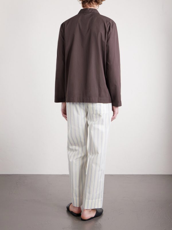 Straight-Leg Striped Organic Cotton-Poplin Pyjama Trousers - BK Straight-Leg Striped Organic Cotton-Poplin Pyjama Trousers - BK