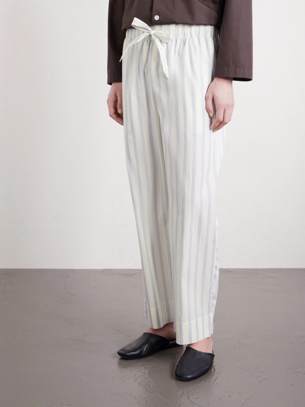 Straight-Leg Striped Organic Cotton-Poplin Pyjama Trousers - FR Straight-Leg Striped Organic Cotton-Poplin Pyjama Trousers - FR