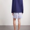 Straight-Leg Striped Organic Cotton-Poplin Shorts - BK Straight-Leg Striped Organic Cotton-Poplin Shorts - BK