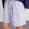 Straight-Leg Striped Organic Cotton-Poplin Shorts - CU Straight-Leg Striped Organic Cotton-Poplin Shorts - CU