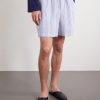 Straight-Leg Striped Organic Cotton-Poplin Shorts - FR Straight-Leg Striped Organic Cotton-Poplin Shorts - FR