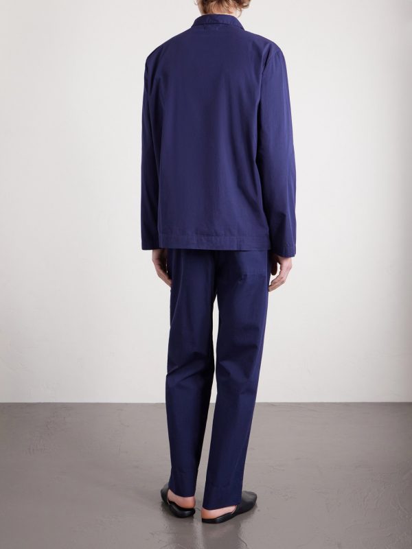 Straight-Leg Organic Cotton-Poplin Pyjama Trousers - BK Straight-Leg Organic Cotton-Poplin Pyjama Trousers - BK