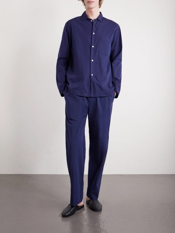 Straight-Leg Organic Cotton-Poplin Pyjama Trousers - OU Straight-Leg Organic Cotton-Poplin Pyjama Trousers - OU