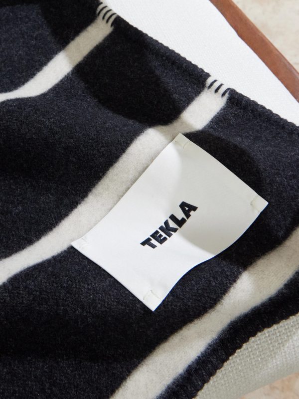 Logo-Appliquéd Striped Wool Blanket - CU