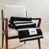Logo-Appliquéd Striped Wool Blanket