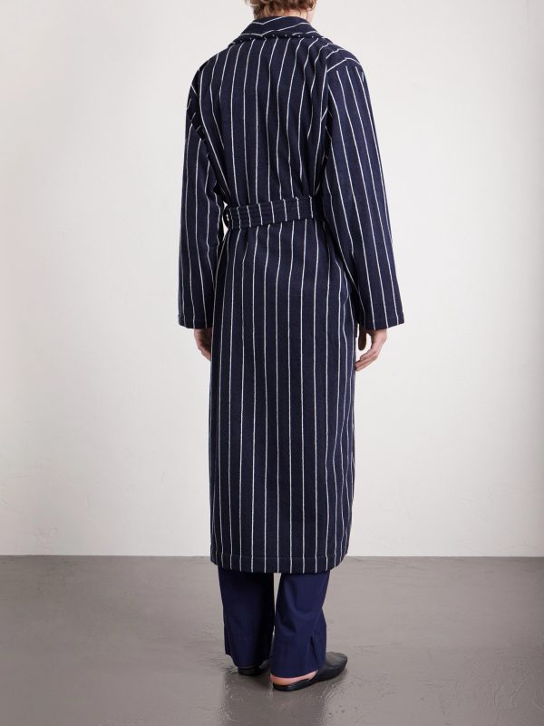Belted Striped Organic Cotton-Terry Robe - BK Belted Striped Organic Cotton-Terry Robe - BK