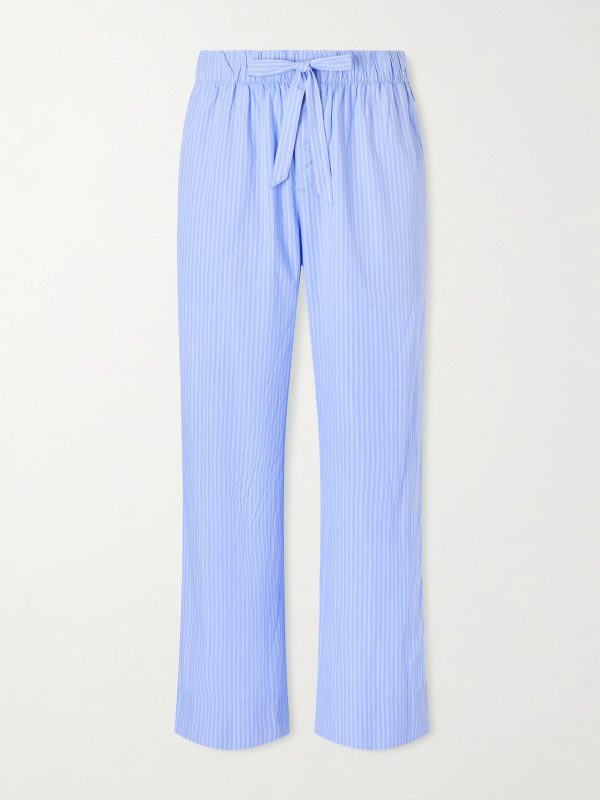 Striped Organic Cotton-Poplin Pyjama Trousers