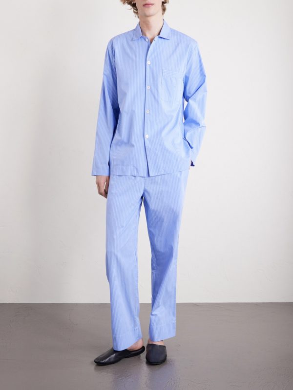 Striped Organic Cotton-Poplin Pyjama Trousers - OU