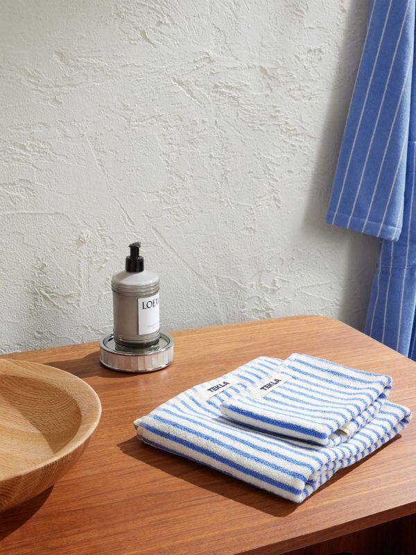 Set of Three Logo-Appliquéd Striped Organic Cotton-Terry Towels - OU Set of Three Logo-Appliquéd Striped Organic Cotton-Terry Towels - OU