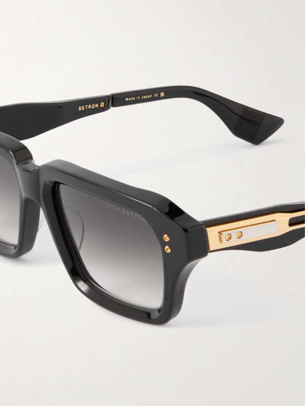 Detron Square-Frame Titanium and Acetate Sunglasses - CU