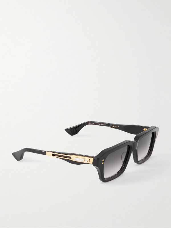 Detron Square-Frame Titanium and Acetate Sunglasses - FR