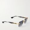 Meta-Evo One Square-Frame Gold-Tone and Acetate Sunglasses - FR