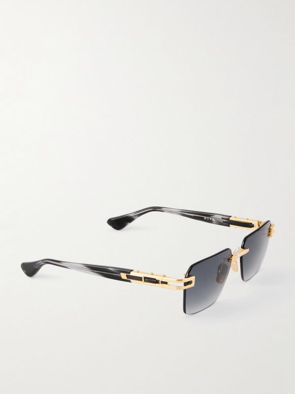 Meta-Evo One Square-Frame Gold-Tone and Acetate Sunglasses - FR