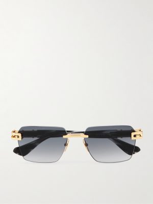 Meta-Evo One Square-Frame Gold-Tone and Acetate Sunglasses Meta-Evo One Square-Frame Gold-Tone and Acetate Sunglasses