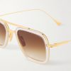Aviator-Style Gold-Tone and Acetate Sunglasses - CU Aviator-Style Gold-Tone and Acetate Sunglasses - CU