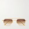 Aviator-Style Gold-Tone and Acetate Sunglasses Aviator-Style Gold-Tone and Acetate Sunglasses
