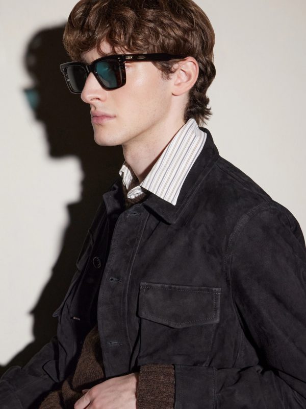 Sequoia Square-Frame Acetate Sunglasses - BK