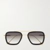Aviator-Style Gold-Tone and Acetate Sunglasses Aviator-Style Gold-Tone and Acetate Sunglasses
