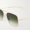 Aviator-Style Gold-Tone and Acetate Sunglasses - CU