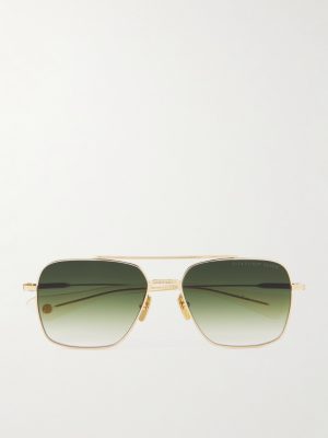 Aviator-Style Gold-Tone and Acetate Sunglasses Aviator-Style Gold-Tone and Acetate Sunglasses