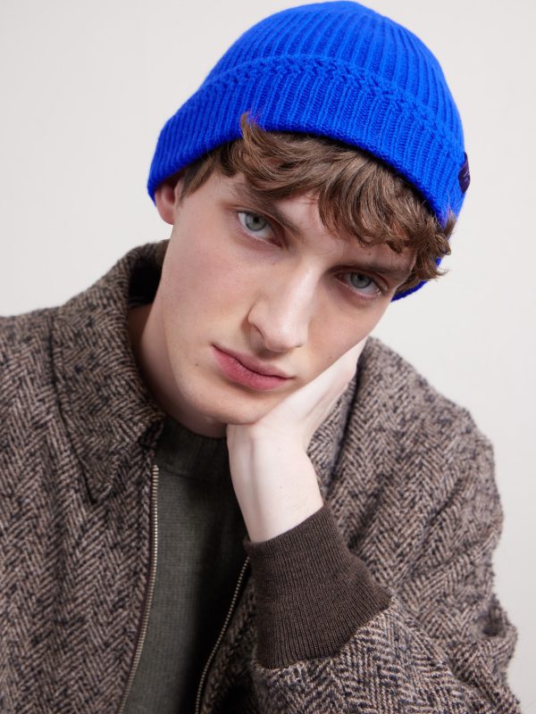 Ribbed Cashmere Beanie - E1 Ribbed Cashmere Beanie - E1