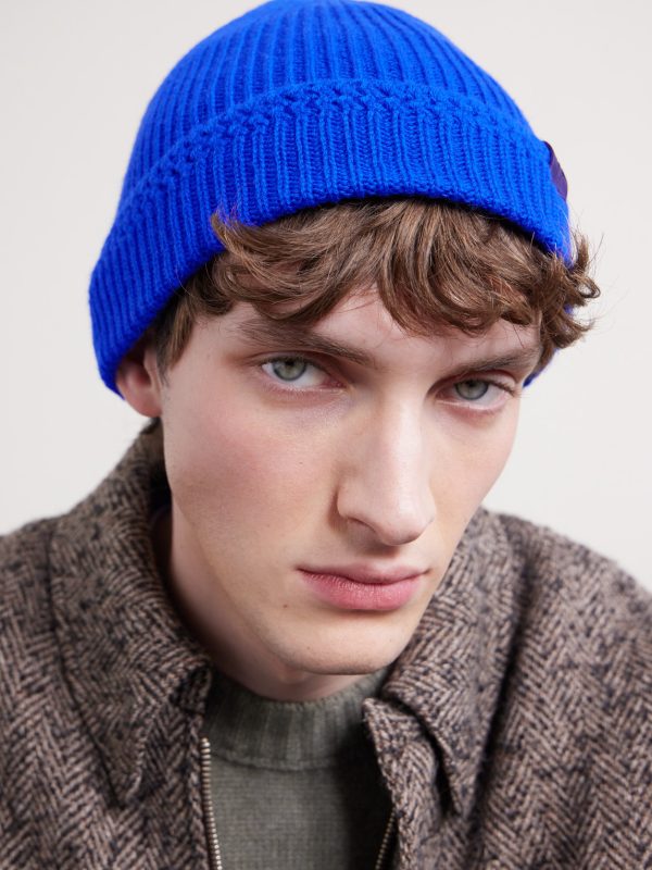 Ribbed Cashmere Beanie - OU Ribbed Cashmere Beanie - OU