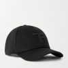 Logo-Embroidered Leather-Trimmed Cashmere Baseball Cap Logo-Embroidered Leather-Trimmed Cashmere Baseball Cap