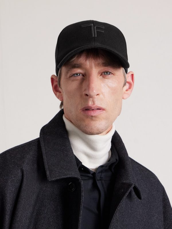 Logo-Embroidered Leather-Trimmed Cashmere Baseball Cap - OU Logo-Embroidered Leather-Trimmed Cashmere Baseball Cap - OU