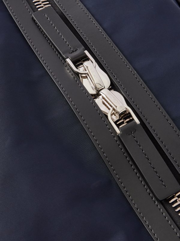Leather-Trimmed Recycled-Nylon Weekend Bag - CU Leather-Trimmed Recycled-Nylon Weekend Bag - CU