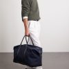 Leather-Trimmed Recycled-Nylon Weekend Bag - OU Leather-Trimmed Recycled-Nylon Weekend Bag - OU