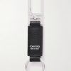 Silver-Tone Leather Keychain - BK
