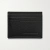 Pebble-Grain Leather Cardholder - BK