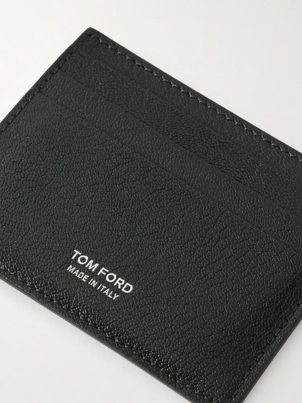 Pebble-Grain Leather Cardholder - CU