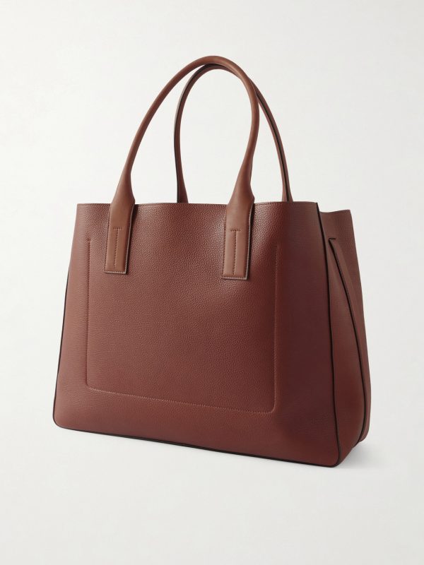 East West Full-Grain Leather Tote Bag - BK East West Full-Grain Leather Tote Bag - BK
