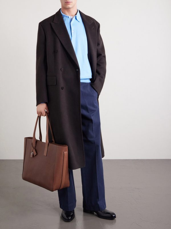 East West Full-Grain Leather Tote Bag - OU East West Full-Grain Leather Tote Bag - OU