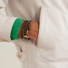 Woven Leather and Gold-Plated Wrap Bracelet - OU Woven Leather and Gold-Plated Wrap Bracelet - OU