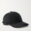 Logo-Embroidered Leather-Trimmed Cotton-Twill Baseball Cap Logo-Embroidered Leather-Trimmed Cotton-Twill Baseball Cap
