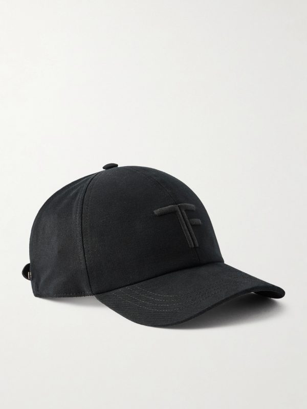 Logo-Embroidered Leather-Trimmed Cotton-Twill Baseball Cap Logo-Embroidered Leather-Trimmed Cotton-Twill Baseball Cap