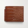 Croc-Effect Leather Billfold Wallet Croc-Effect Leather Billfold Wallet