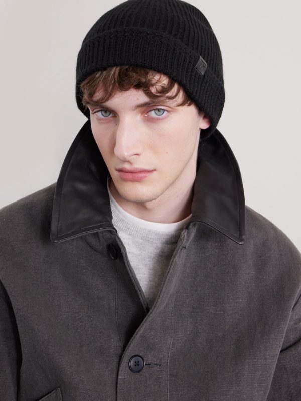 Ribbed Cashmere Beanie - E1 Ribbed Cashmere Beanie - E1