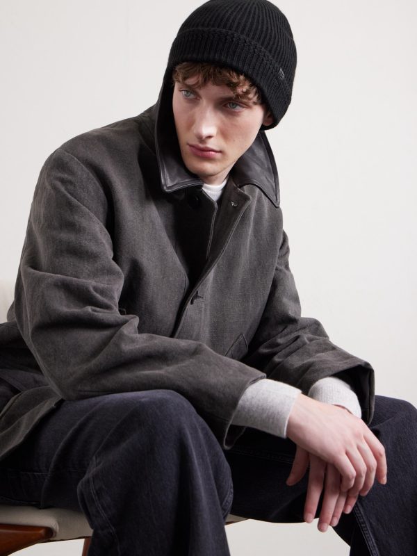 Ribbed Cashmere Beanie - OU Ribbed Cashmere Beanie - OU