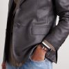 Woven Leather and Silver-Tone Wrap Bracelet - OU Woven Leather and Silver-Tone Wrap Bracelet - OU