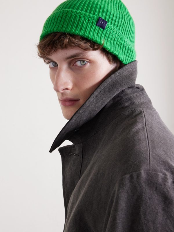 Ribbed Cashmere Beanie - OU Ribbed Cashmere Beanie - OU
