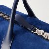 Leather-Trimmed Suede Weekend Bag - CU Leather-Trimmed Suede Weekend Bag - CU