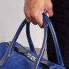 Leather-Trimmed Suede Weekend Bag - E2 Leather-Trimmed Suede Weekend Bag - E2
